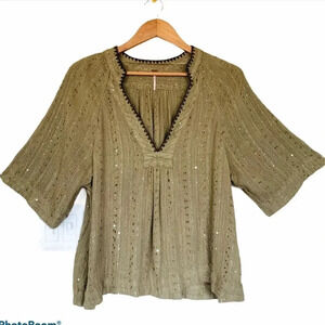 Free People Size SP Get Over It Blouse OB559432